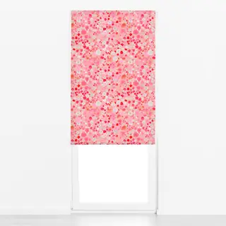 Raffrollo Sommerliche Blüten Pink