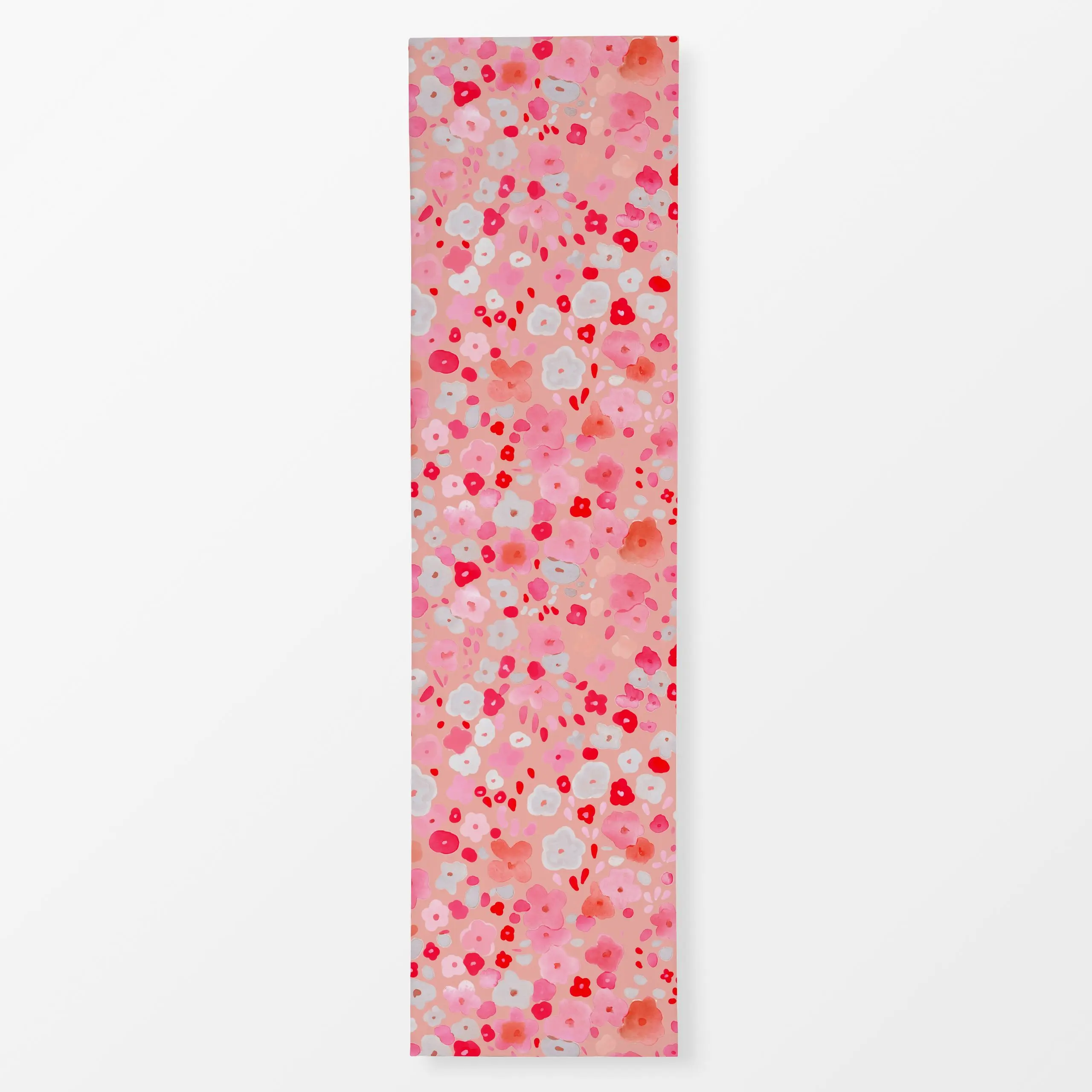 Tischläufer Sommerliche Blüten Pink - Blumen & Florales, Sommer, Symbole & Muster - von „Monika Strigel"; Wasserfarben, Aqua...