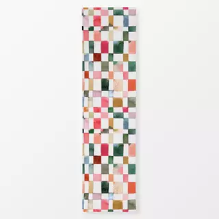 Tischläufer Watercolor Christmas Checker