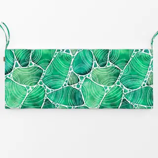 Bankauflage Strandglas Doodles Grün II