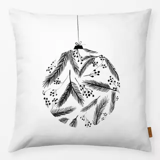 Kissen Christbaumkugel Zweige