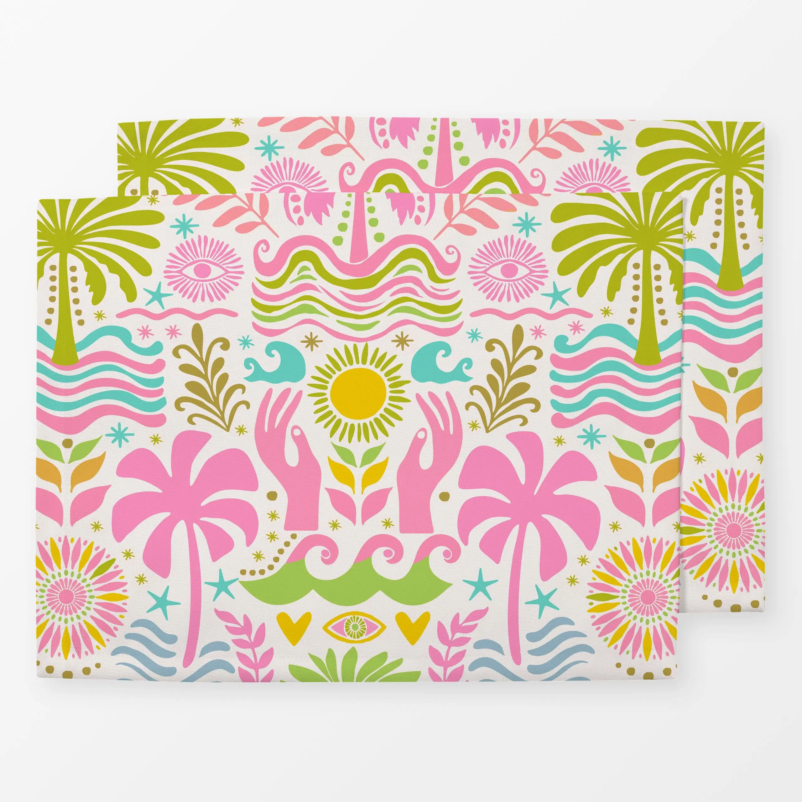 Tischset Boho Beach Pastel, Sommer, von Andrea Haase