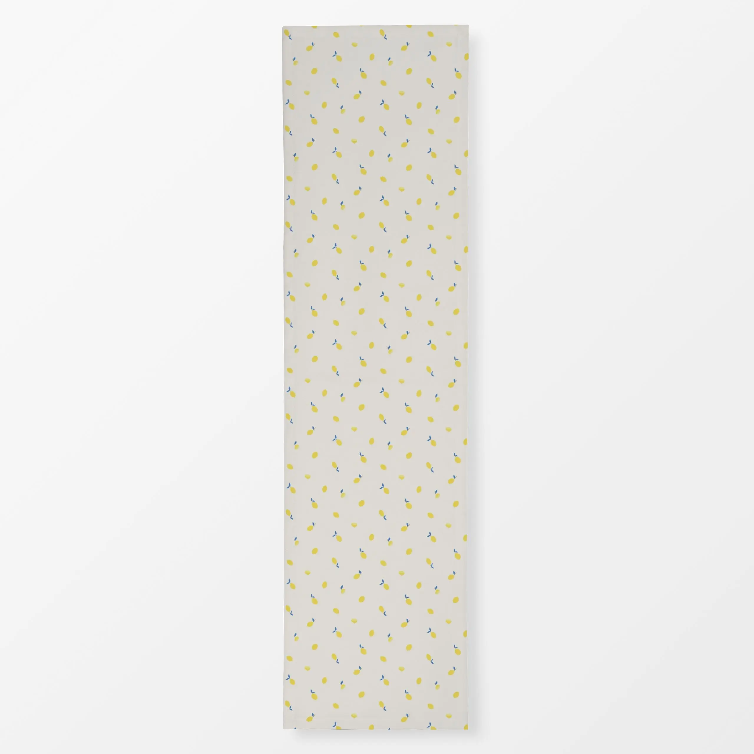 Tischläufer Kleine Frische Zitronen Weiss, Früchte, Sommer, von DEINKI Studio