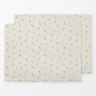 Tischset Kleine Frische Zitronen Weiss