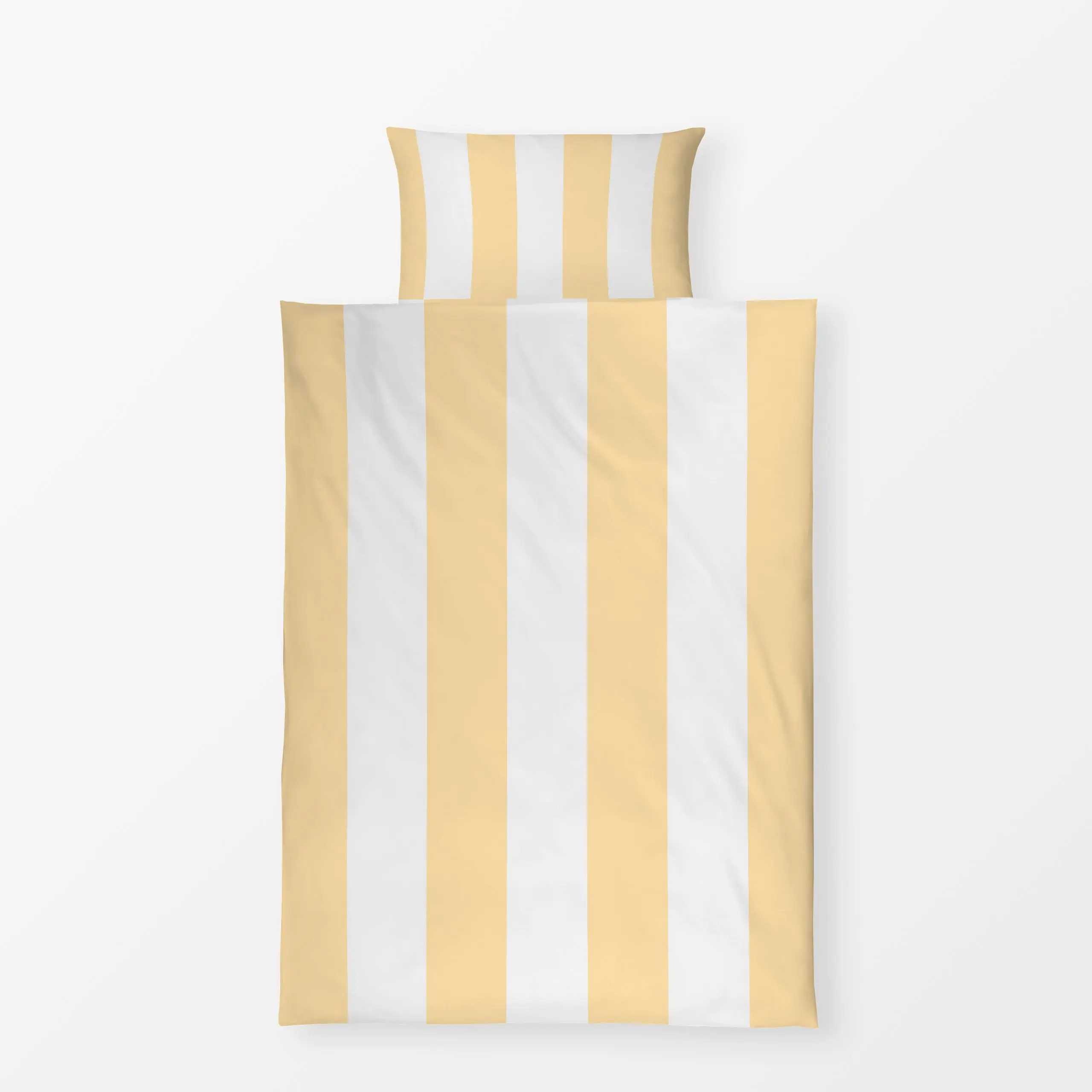 Bettwäsche Breite Streifen Butter Gelb - Frühling, Symbole & Muster, Ostern - von „Monika Strigel"; Streifen, Ostern, landha...