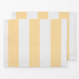 Tischset Breite Streifen Butter Gelb