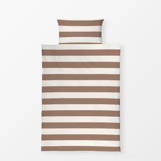 Bettwäsche Coco braun breite streifen