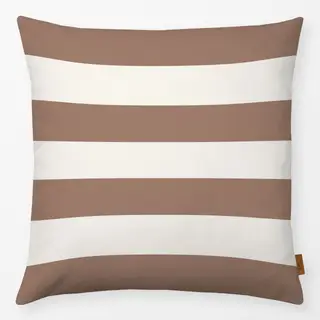 Kissen Coco braun breite streifen
