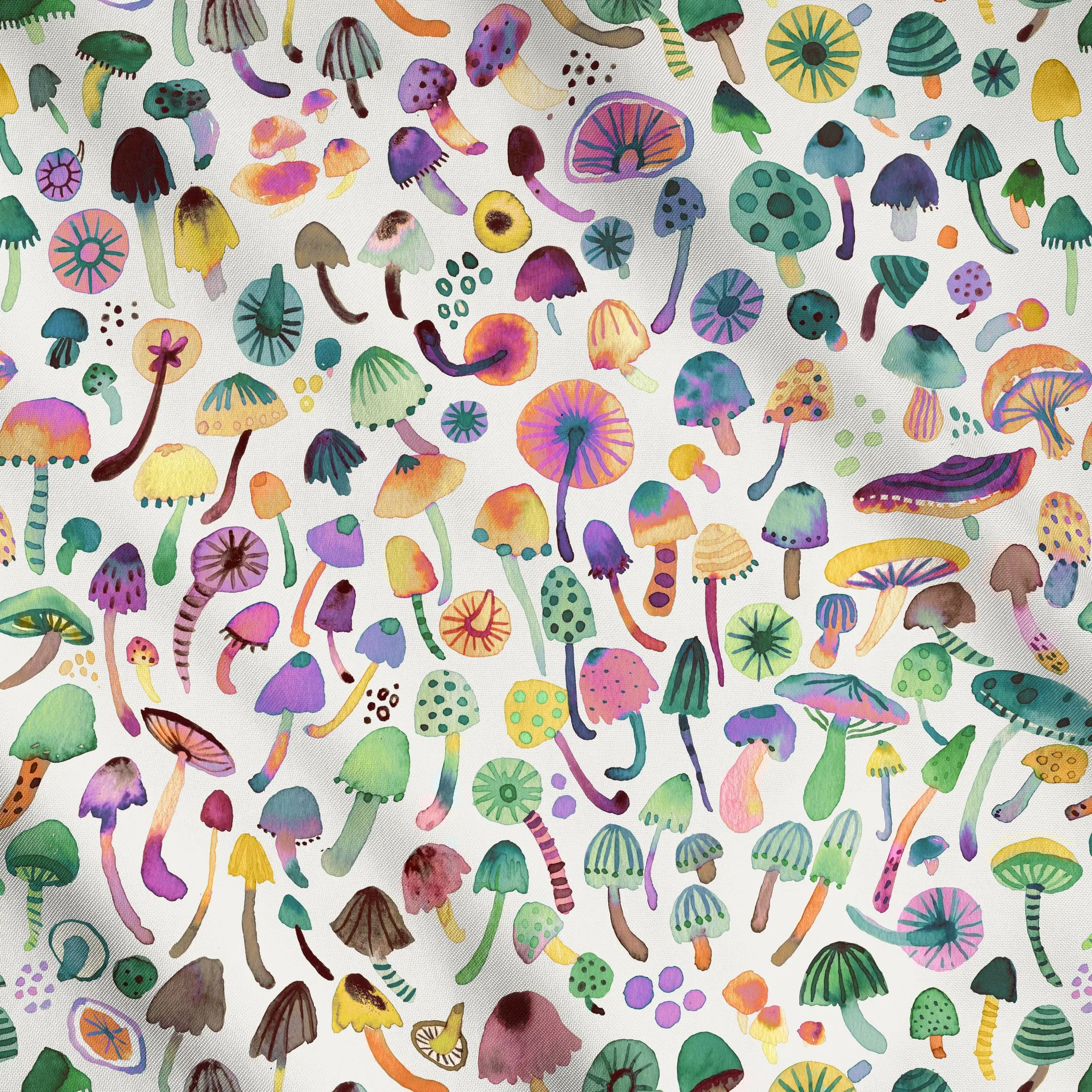 Meterware Mushrooms Pilze Herbst Fall - Herbst - von „Ninola Design "; boho, hippie, Natur, Wald, pilze, Forest, cottagecore...