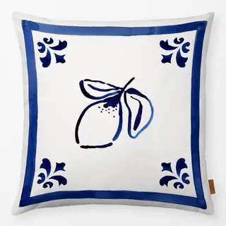 Kissen Azulejo Zitrone