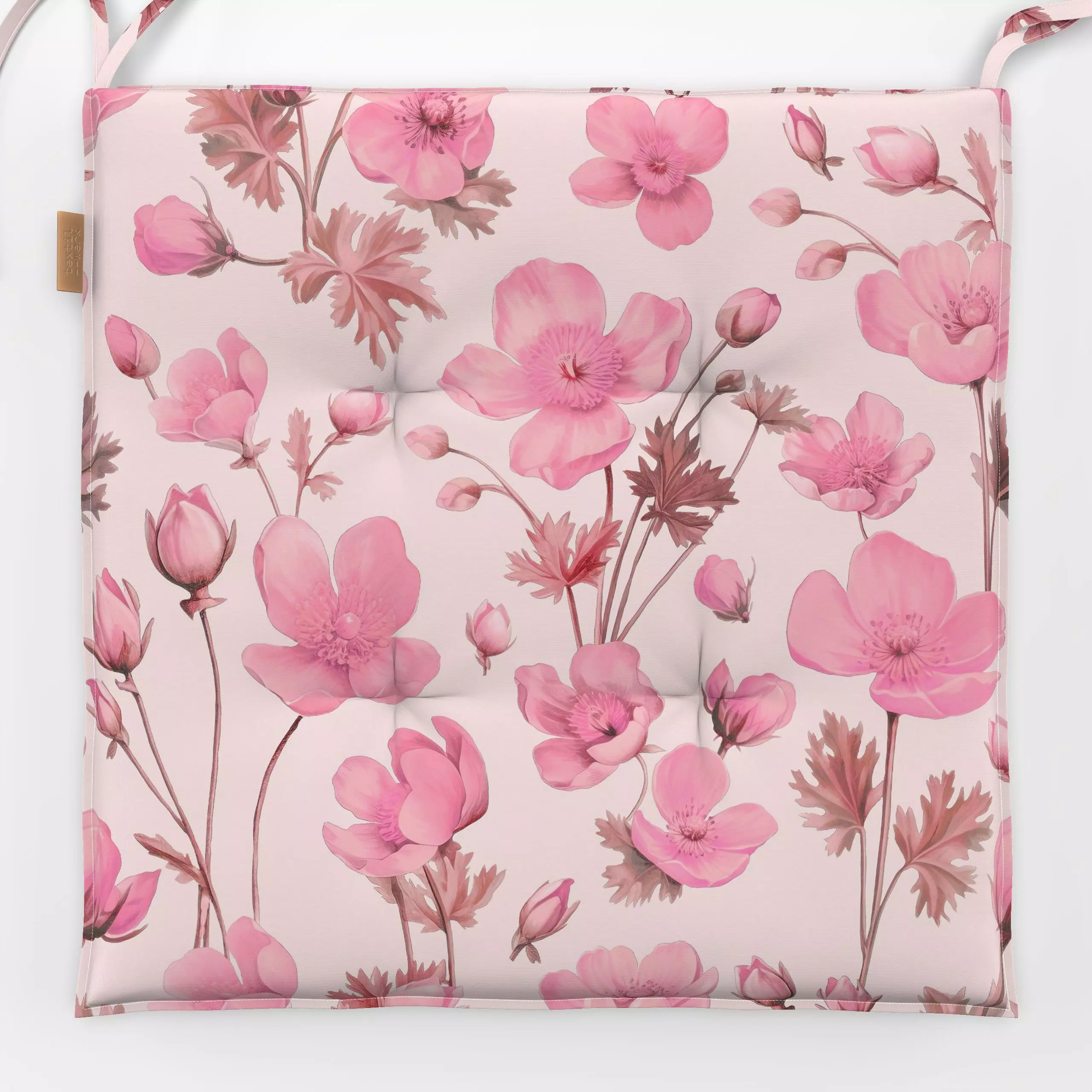 Sitzkissen Streublümchen Muster Pink - Blumen & Florales, Frühling - von „Andrea Haase"; Natur, Sommerblumen, Sommer, Wiesen...