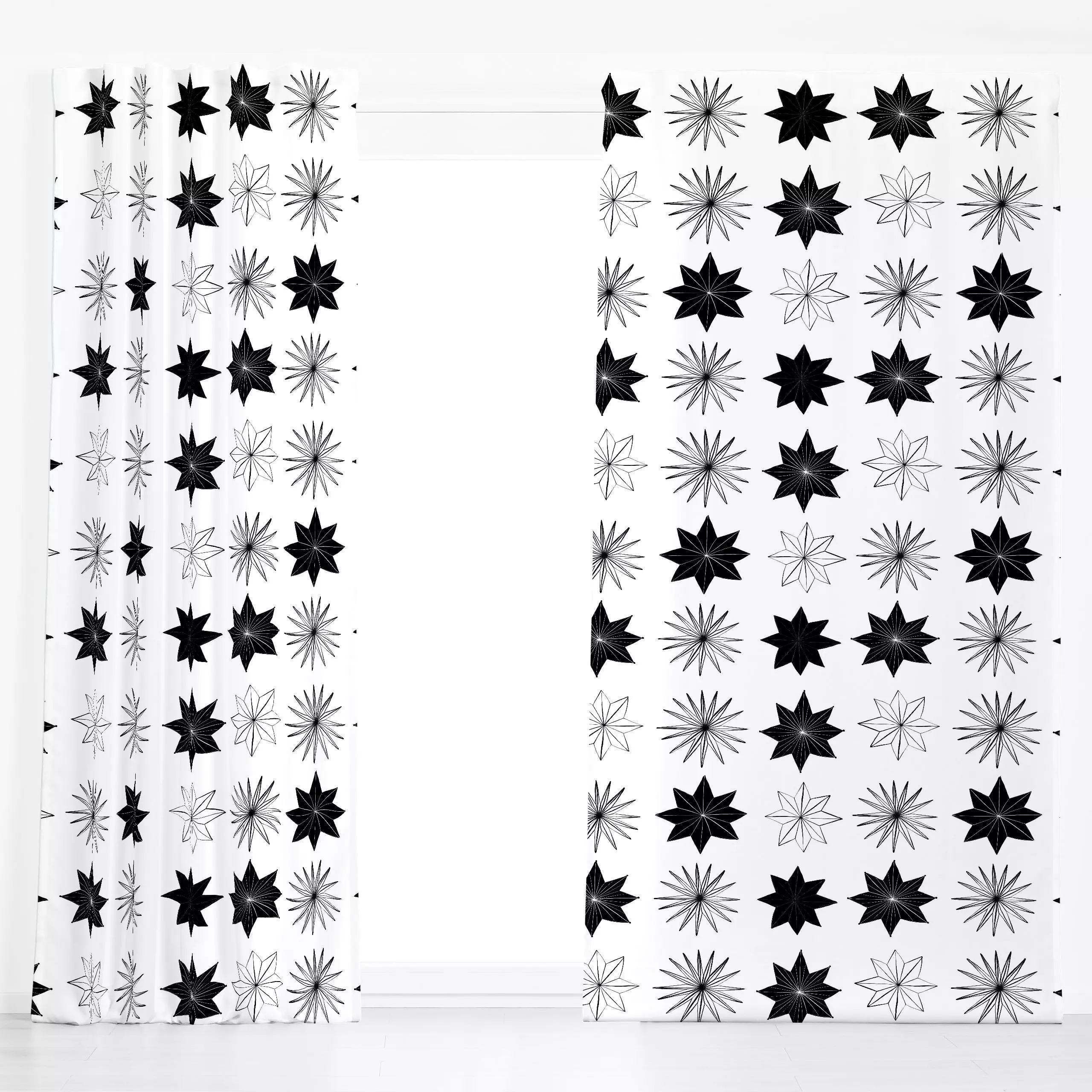 Dekovorhang Sterne - Weihnachten - von „Sophie Augustin Illustration“; Merry Christmas, Sterne, Weihnachten, weihnachtlich, ...