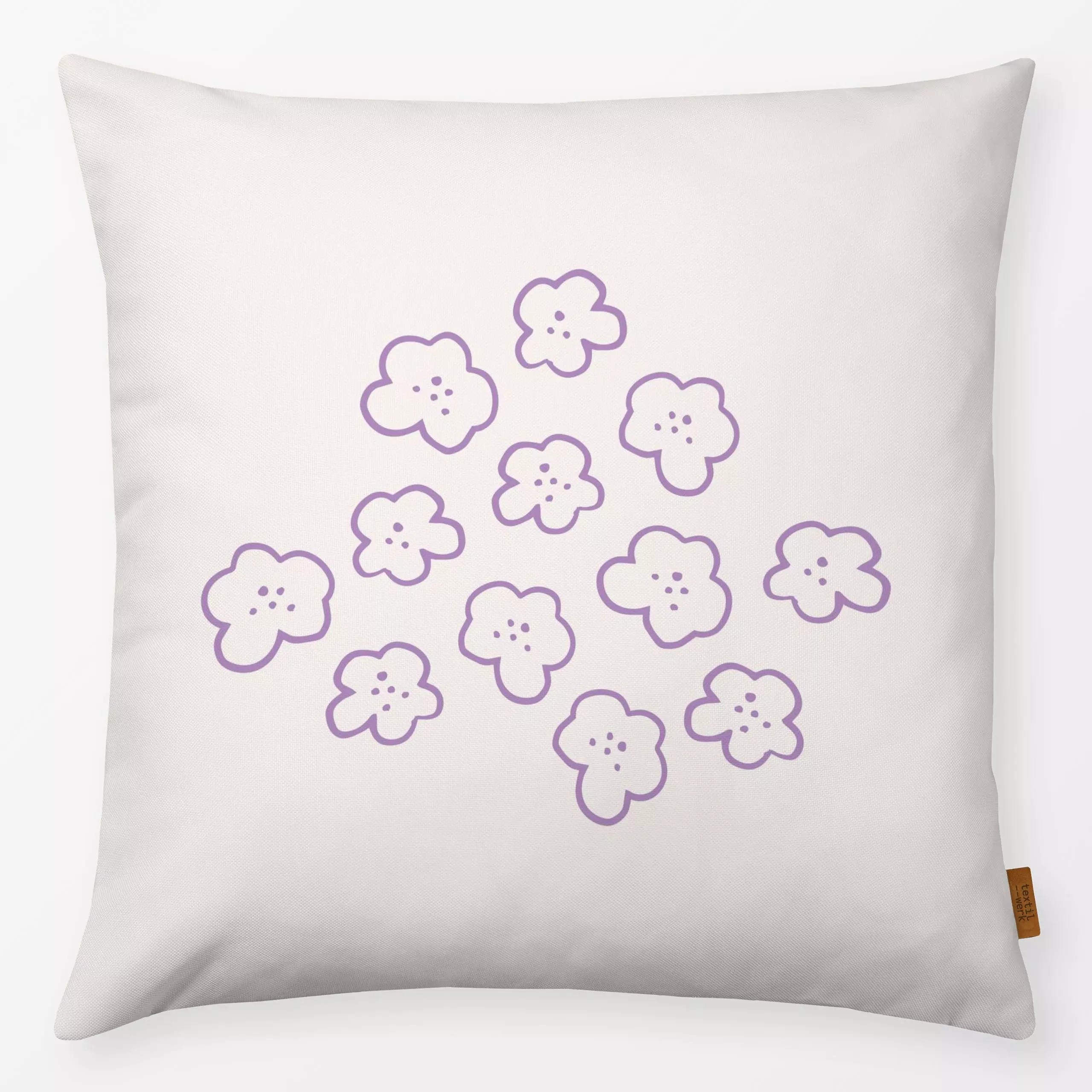 Kissen Blumenmeer flieder - Blumen & Florales, Frühling, Sommer, Ostern - von „Kruth Design“; Garten, Ostern, outdoor, Garte...