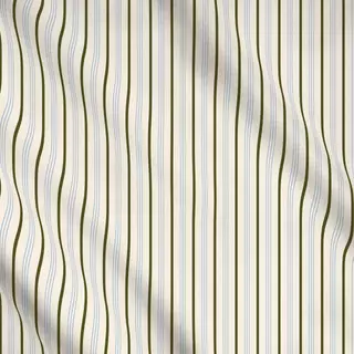 Meterware Leinengardine hellblau grün