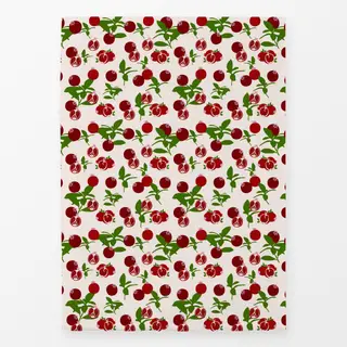 Geschirrtücher Granatapfel Blätter Pattern