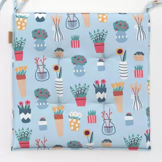 Sitzkissen Colorful Floral Pots