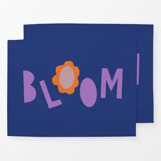 Tischset Bloom lila blau