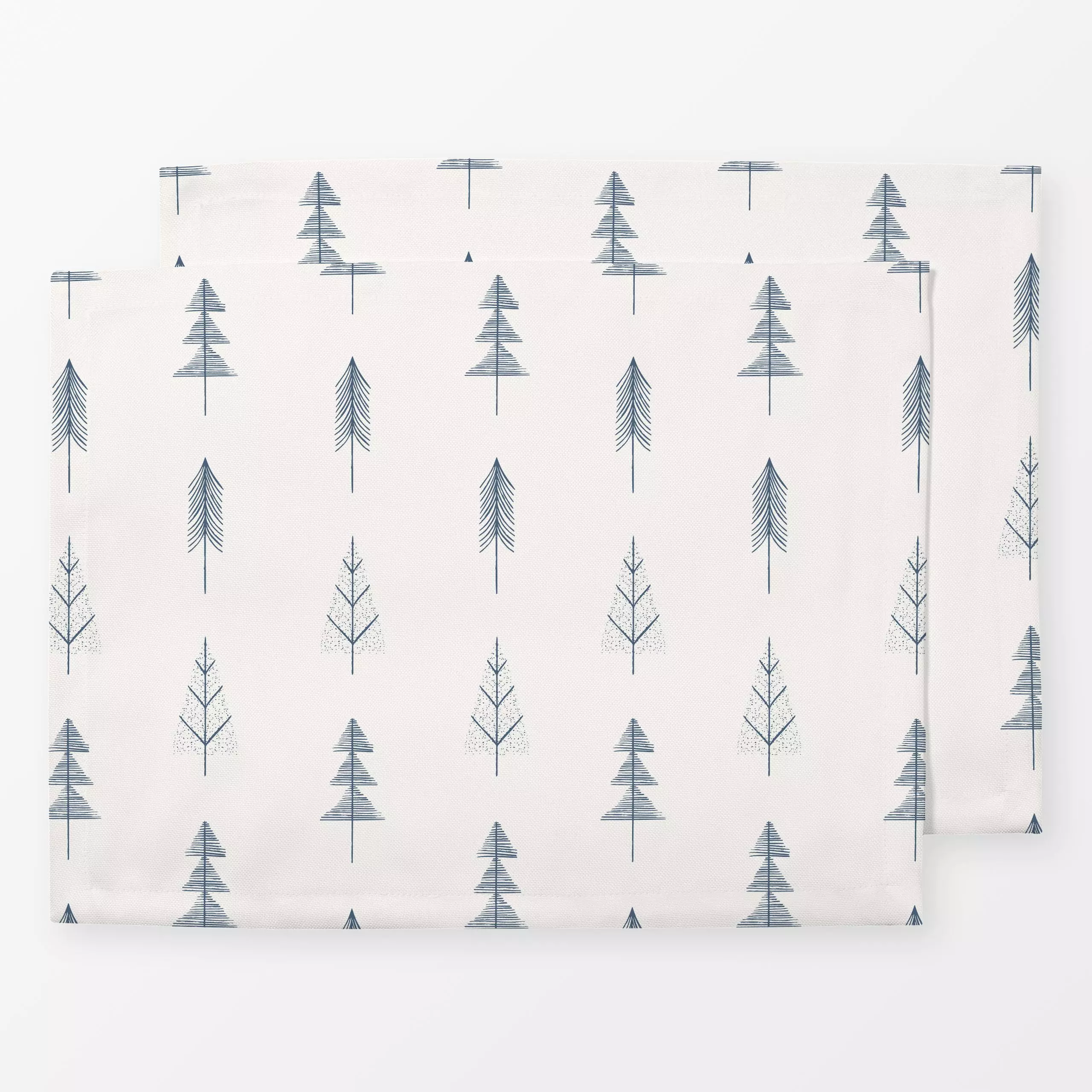 Tischset Nordic Trees - Weihnachten, Winter - von „Barlena"; Natur, Bäume, Wald, Weihnachten, Winter, weihnachtlich, Winterw...