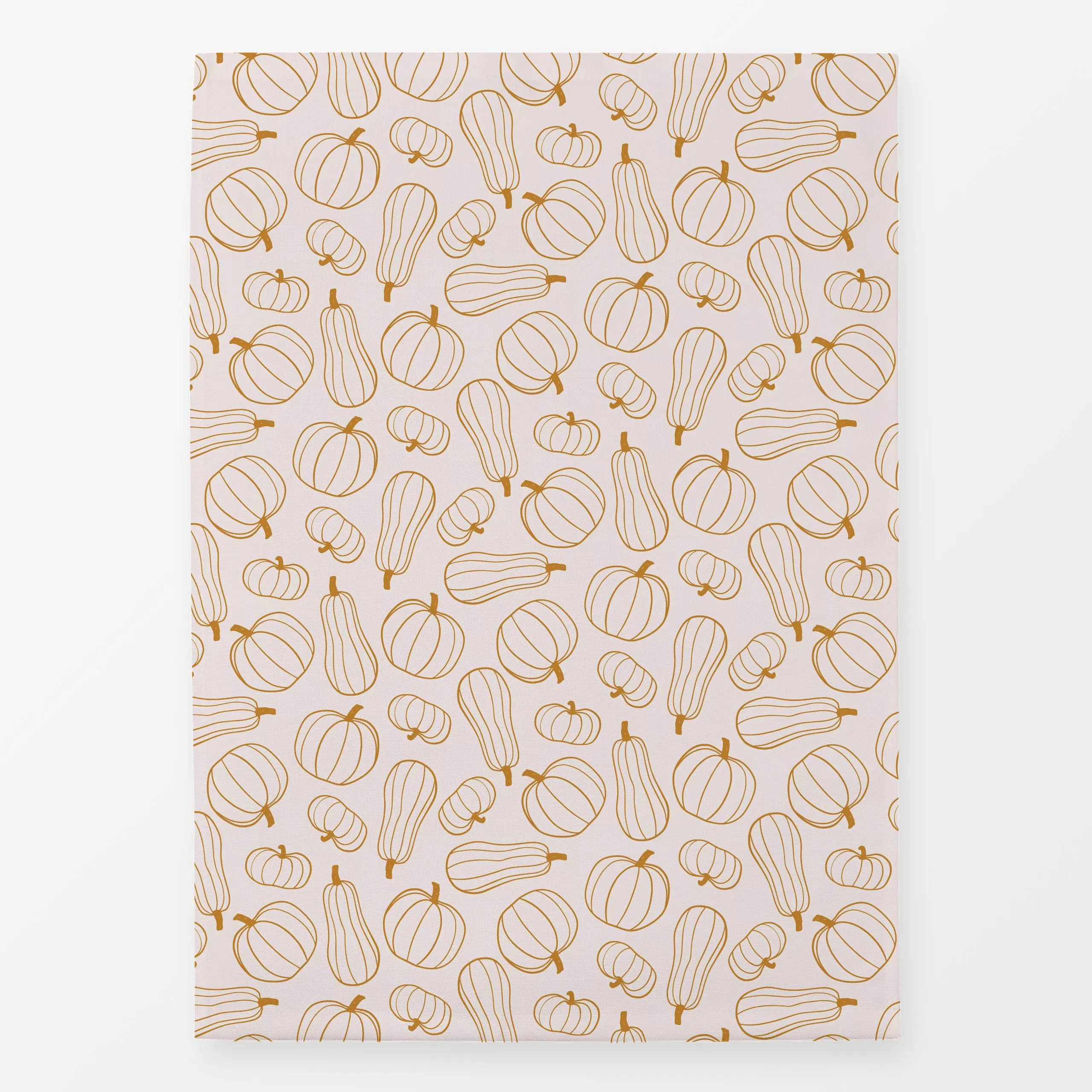 Geschirrtücher Pumpkins Kürbisse Gelb Beige - Herbst, Anlässe, Gemüse - von „Kathrin Woo"; Muster, Herbst, minimalistisch, K...