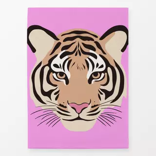 Geschirrtuch Tiger Kopf Pink