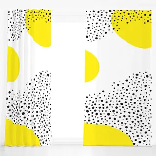 Dekovorhang Yellow Black