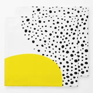Servietten Yellow Black