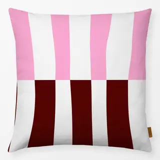 Kissen Streifen Duo bordeaux pink