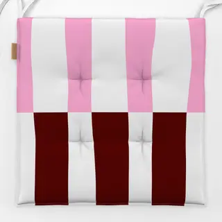 Sitzkissen Streifen Duo bordeaux pink