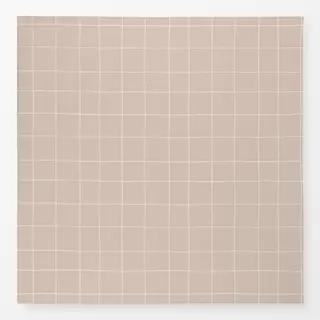 Tischdecke Kariert weiß auf nude