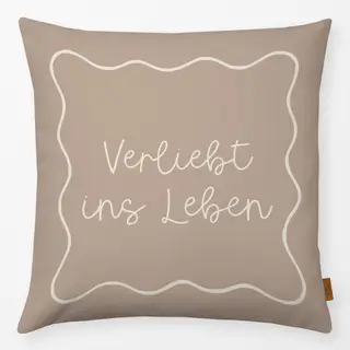 Kissen Verliebt ins Leben beige