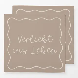 Servietten Verliebt ins Leben beige
