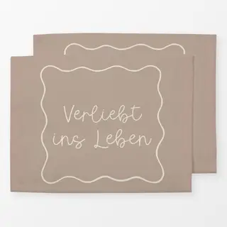 Tischset Verliebt ins Leben beige