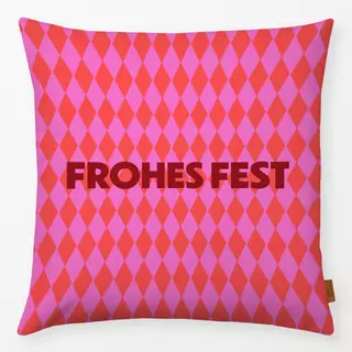Kissen Frohes Fest Pink