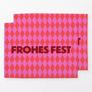 Tischset Frohes Fest Pink