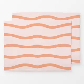 Tischset coastal summer wellen apricot