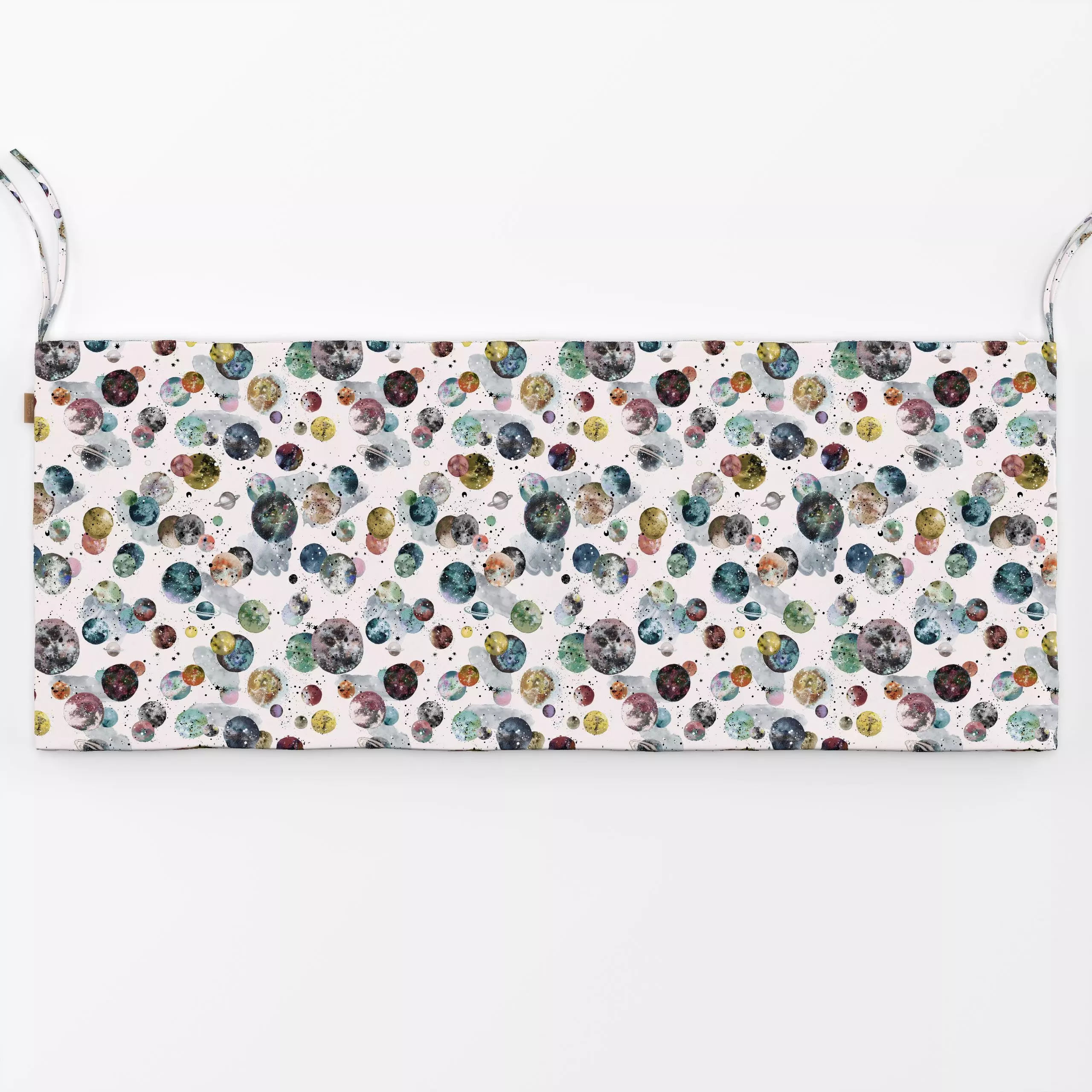 Bankauflage Space Planets Watercolor - Kinderzimmer & Motive für Kinder, Astronomie & Weltraum - von „Ninola Design "; Gouac...