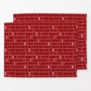 Tischset Dancing Dots red