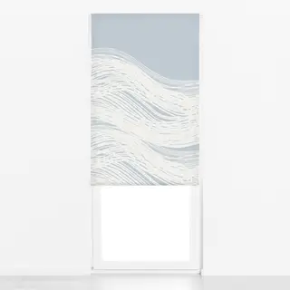 Raffrollo abstrakte Welle plein air blau