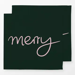 Servietten Merry dark green