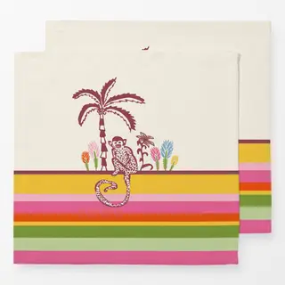 Servietten Monkey Palmtree