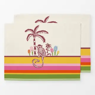Tischset Monkey Palmtree