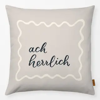 Kissen ach herrlich grau beige