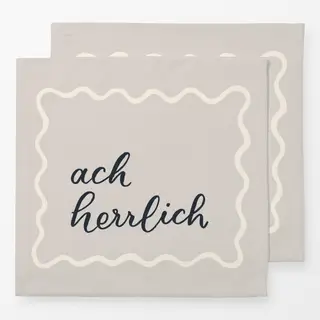 Servietten ach herrlich grau beige