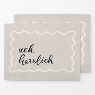 Tischset ach herrlich grau beige