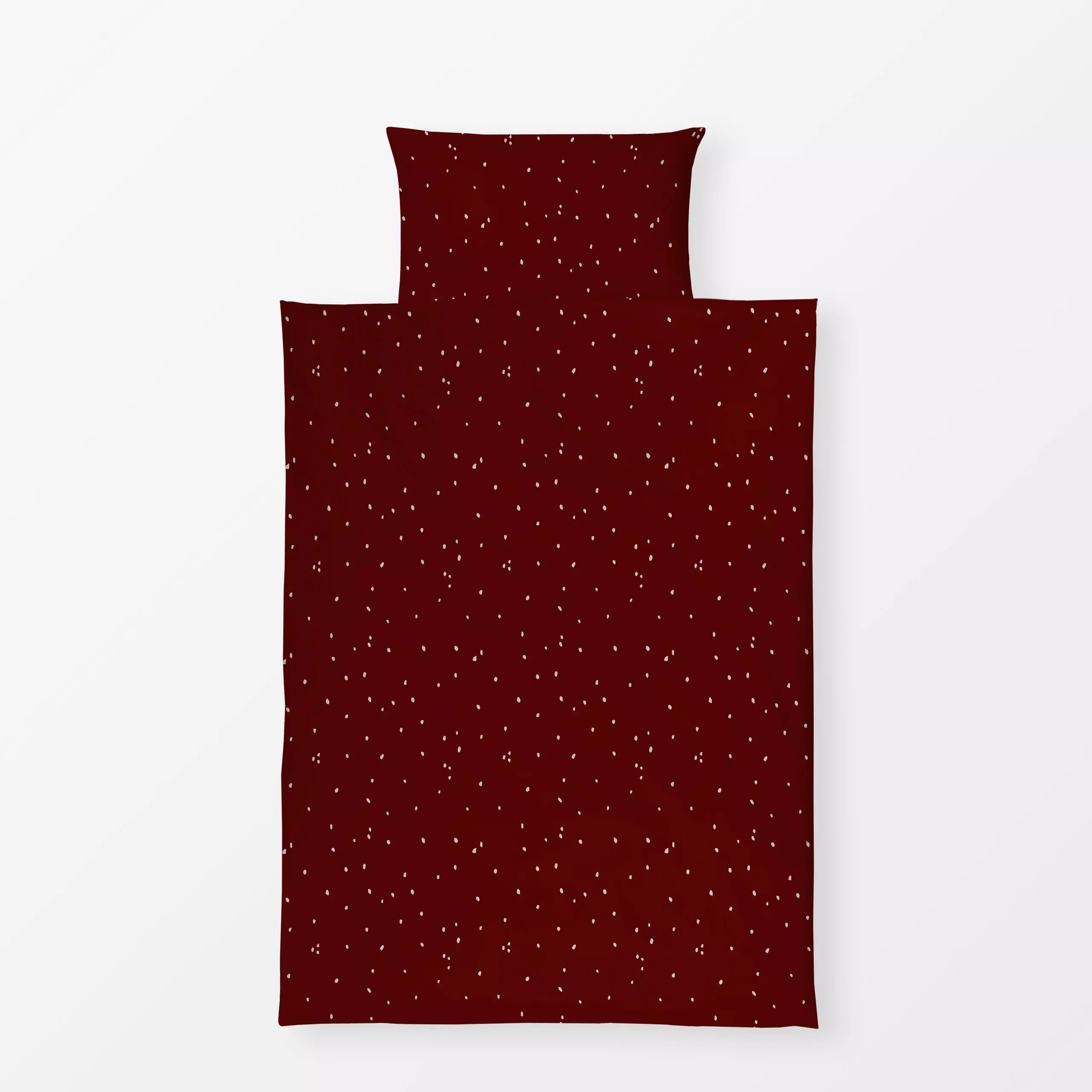 Bettwäsche Schneeflocken Rot - Weihnachten, Winter - von „Sophie Augustin Illustration"; Schneeflocken, Weihnachten, Winter,...