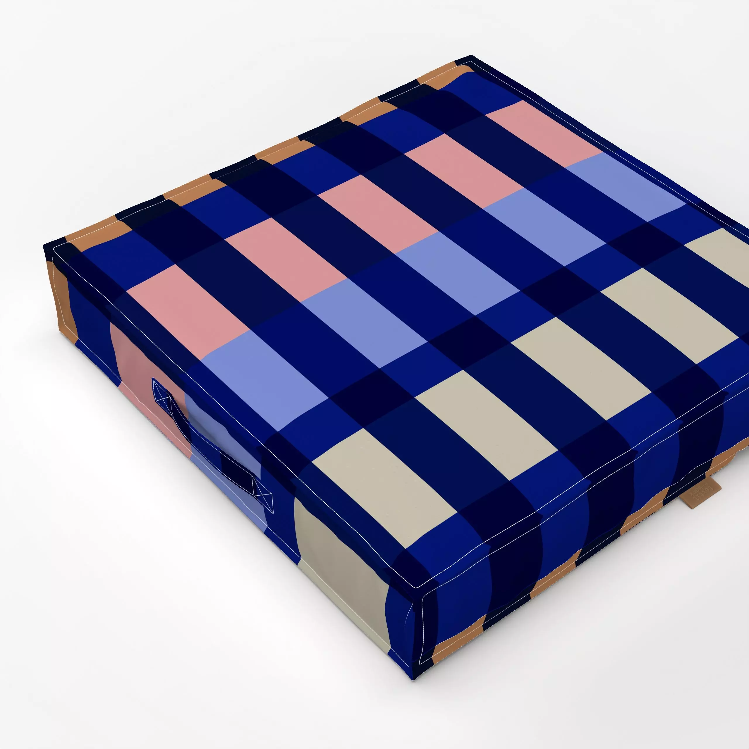 Bodenkissen StripesNo7 - Sommer, Symbole & Muster - von „Studio ROSAGRAU"; Kissen, modern, Sommer, blau, outdoor, Karos, Stu...
