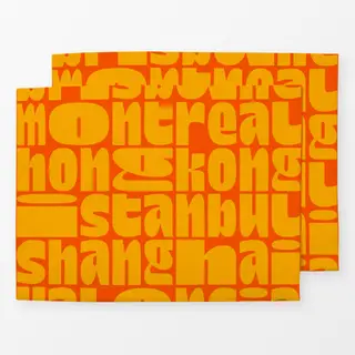 Tischset Brisbane bis Valencia