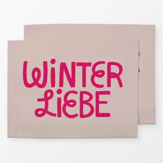 Tischset Winterliebe pink
