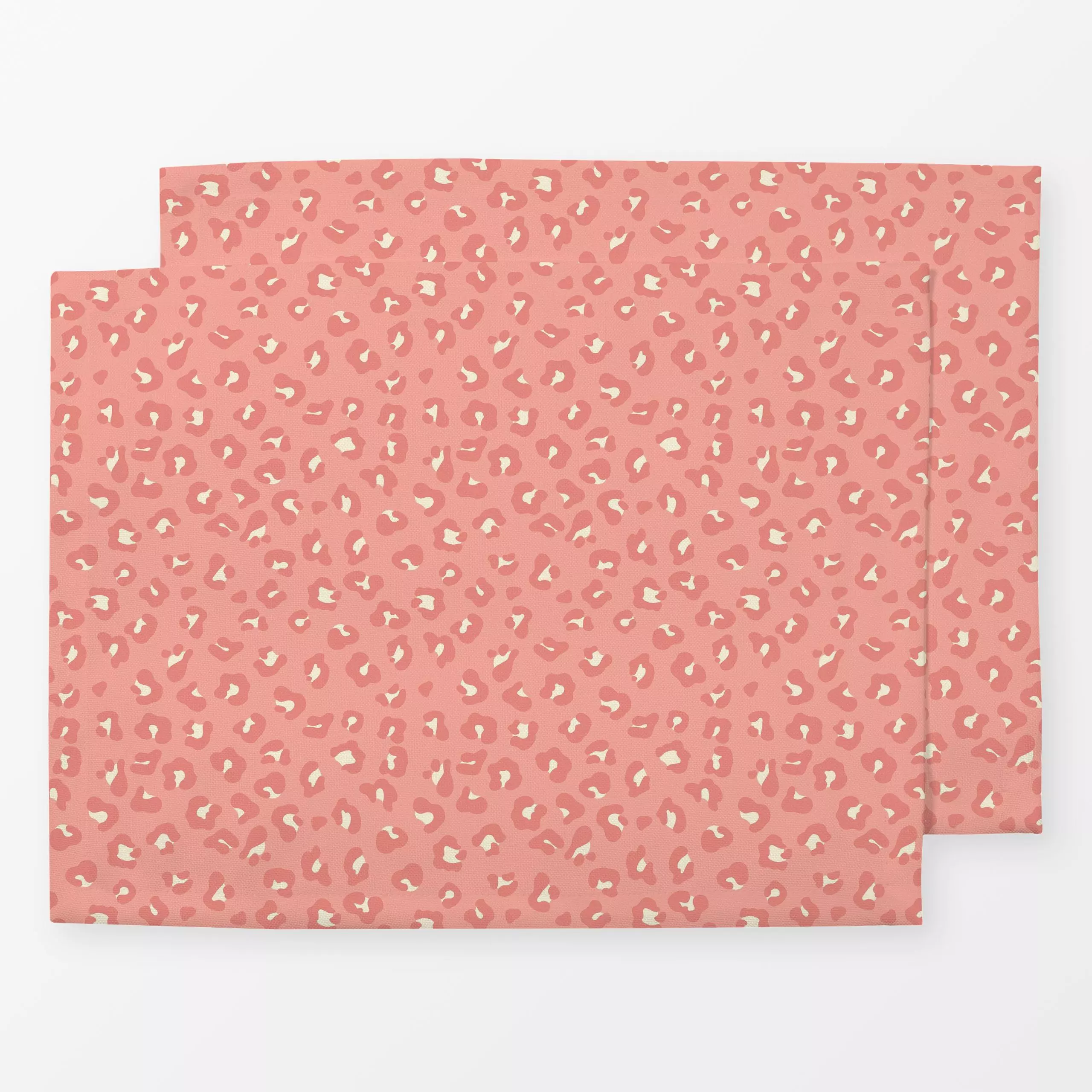 Tischset Leo Pattern rosa - Sommer, Tiere, Symbole & Muster - von „Andrea Liesert"; Jungle, Summerfeeling, animalprint, exot...