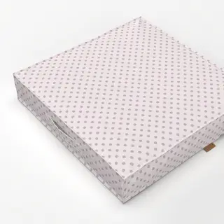 Bodenkissen Punkte Polkadot Lila Beige